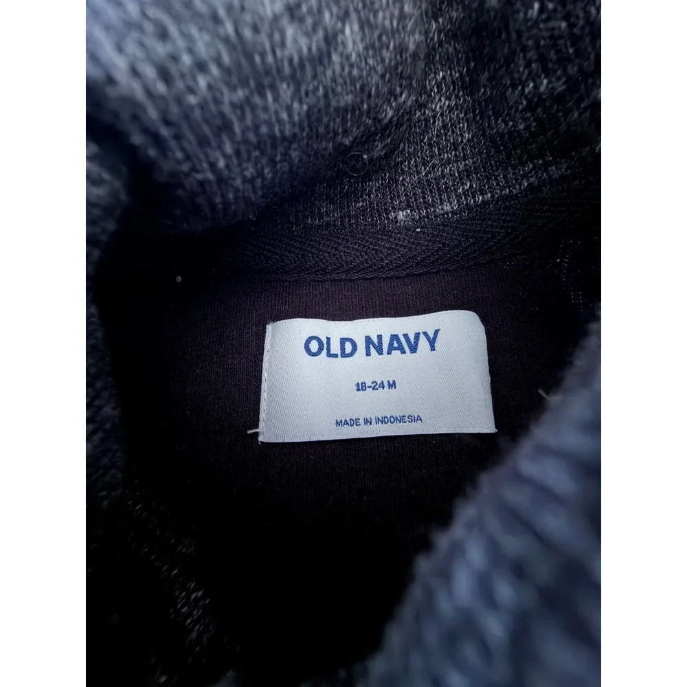 Old Navy Toddler Shawl Collar Pullover Sweater 18-24 Months Gray Marled Button